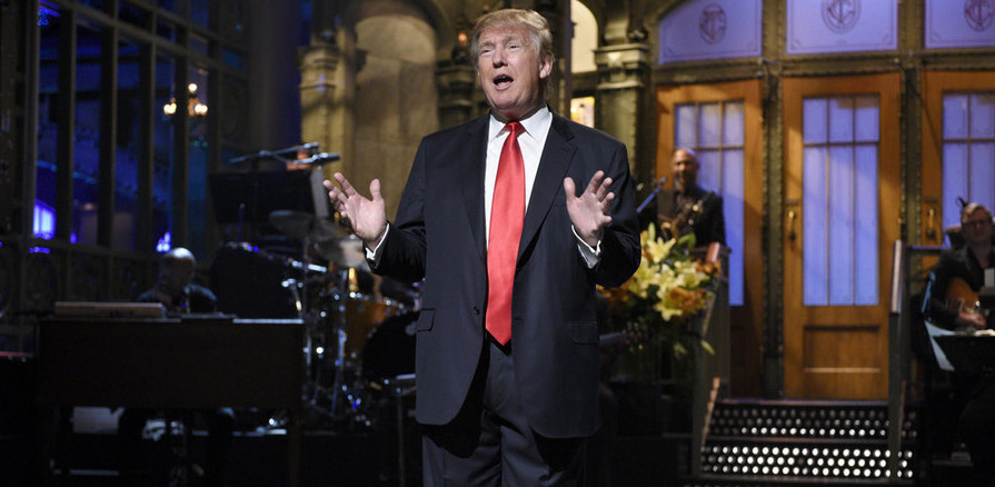SATURDAY NIGHT LIVE -- "Donald Trump" Episode 1687 -- Pictured: Donald Trump during the monologue on November 7, 2015 -- (Photo by: Dana Edelson/NBC)