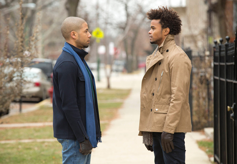 EMPIRE: Jamal (Jussie Smollet, L) and Ryan (guest star Eka Darville, R) chat in the "Sins of the Father" episode of EMPIRE airing Wednesday, March 11 (9:01-10:00 PM ET/PT) on FOX. ©2015 Fox Broadcasting Co. CR: FOX Chuck Hodes/FOX