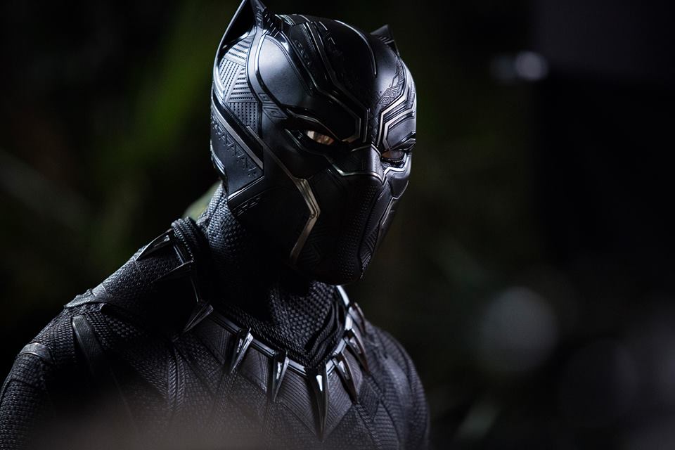 Black Panther, suited up.