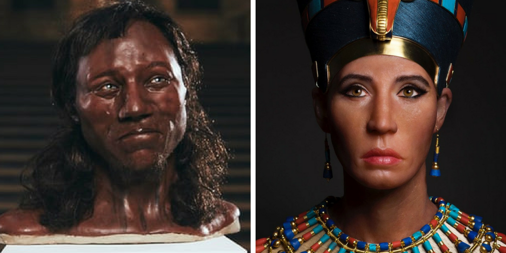 Reconstructions of Cheddar Man and the Younger Lady