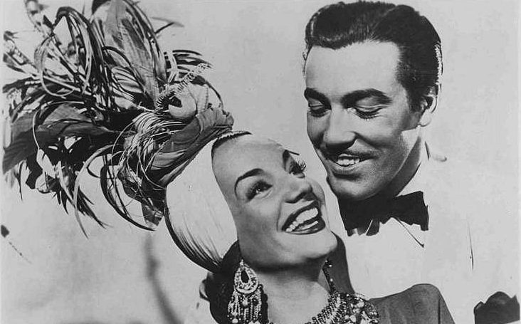 Carmen Miranda and Cesar Romero in a press image for Week-end in Havana (20th Century Fox).