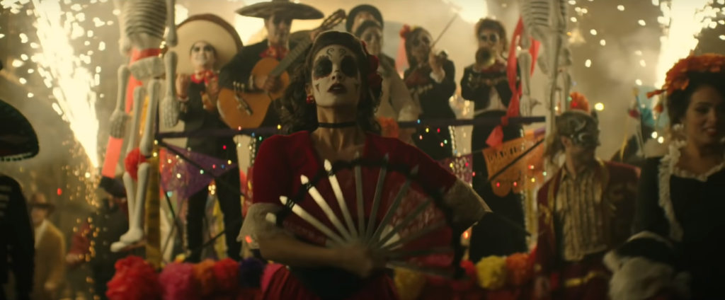 Maria in her deadly Day of the Dead costume and makeup. (SyFy/Screencap)