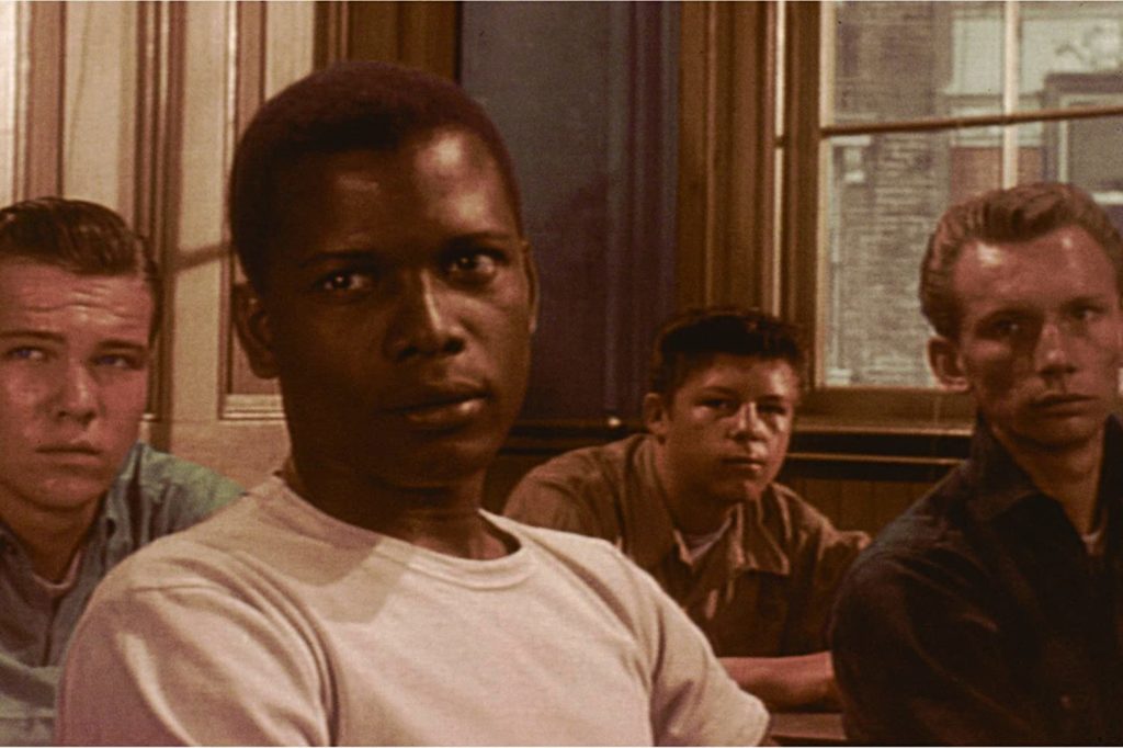 Sidney Poitier stars in Blackboard Jungle, which will air on TCM this month.