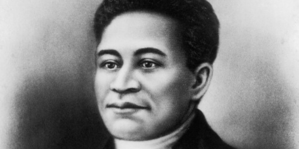 Speculative portrait of Crispus Attucks. (Public Domain). One of the Black people who were affected by Hamilton and the Founding Fathers. 