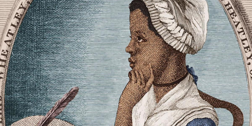 Colorized portrait of Phillis Wheatley (Photo credit for original Black and white print: possibly Scipio Moorhead/Public Domain). One of the Black people who were affected by Hamilton and the Founding Fathers. 