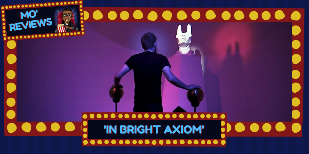 A man meets one of the strange creatures in In Bright Axiom.