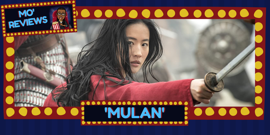 Yifei Liu in character as Mulan with her sword. (Photo credit: Disney)