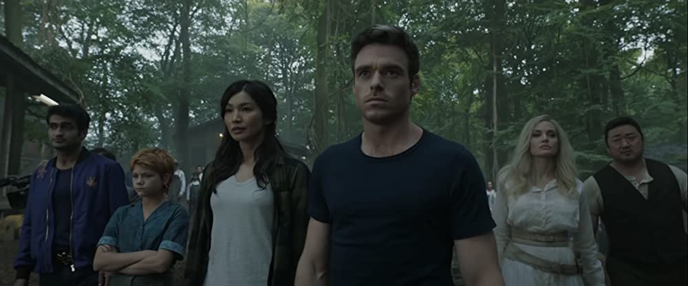 The cast of Marvel's Eternals includes Kumail Nanjiani, Gemma Chan, and Ma Dong-seok, pictured above. (Marvel Studios/Disney)