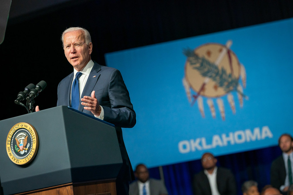 President Joe Biden delivers remarks on the 100th anniversary of the Tulsa Massacre Tuesday, June 1, 2021, at the Greenwood Cultural Center in Tulsa, Oklahoma. (Official White House Photo by Adam Schultz)