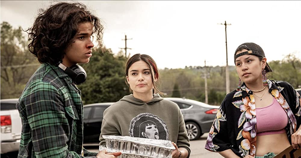 D'Pharaoh Woon-A-Tai, Devery Jacobs, and Paulina Alexis in Reservation Dogs (FX)