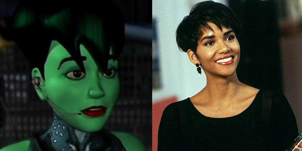 Dot shares the same hairstyle with Halle Berry, as seen in "Boomerang." (Photo credit: YTV, Paramount Pictures)