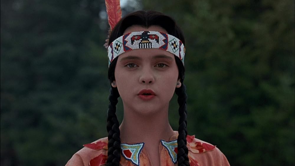 Christina Ricci as Wednesday when she is forced to play Pocahontas. (Paramount Pictures/IMDb)