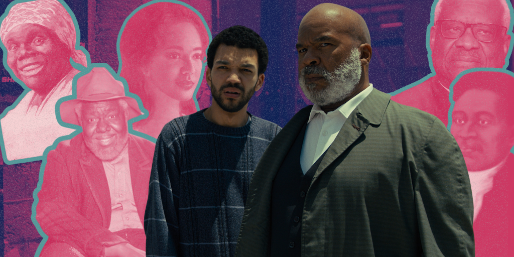 Justice Smith and David Alan Grier in The American Society of Magical Negroes